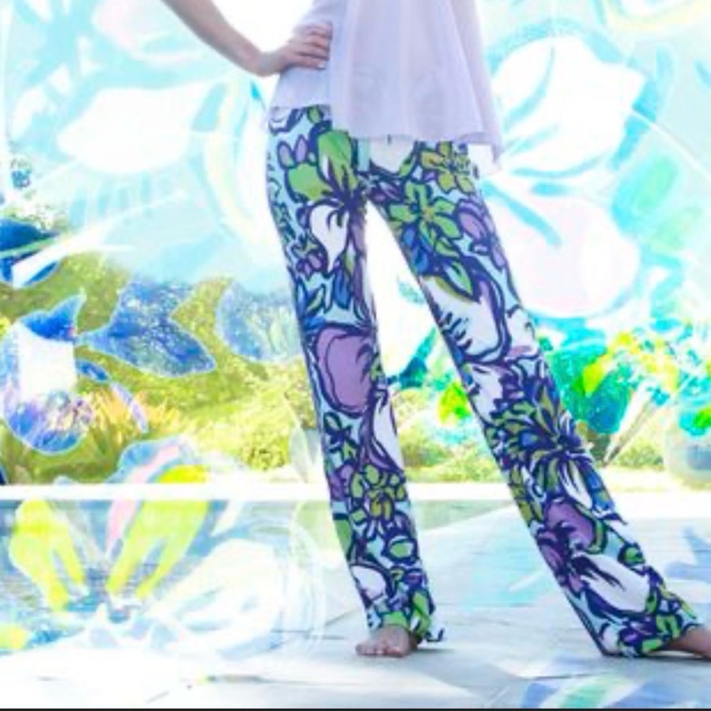 Lilly Pulitzer Georgia May Flora Pull On Palazzo Pants